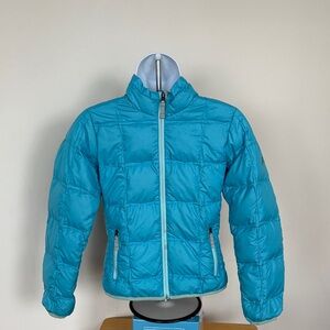 Eddie Bauer Blue Goosedown Puffer Jacket Size Medium